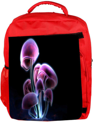 

Snoogg Eco Friendly Canvas Neon Mushroom Designer Backpack Rucksack School Travel Unisex Casual Canvas Bag Bookbag Satchel 5 L Backpack(Red)