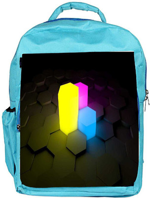 

Snoogg Eco Friendly Canvas Colorful Cubes Designer Backpack Rucksack School Travel Unisex Casual Canvas Bag Bookbag Satchel 5 L Backpack(Blue)