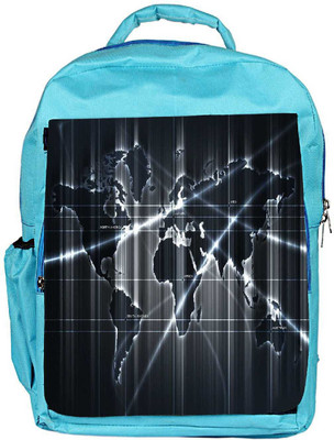 

Snoogg Eco Friendly Canvas Black Map Designer Backpack Rucksack School Travel Unisex Casual Canvas Bag Bookbag Satchel 5 L Backpack(Blue)