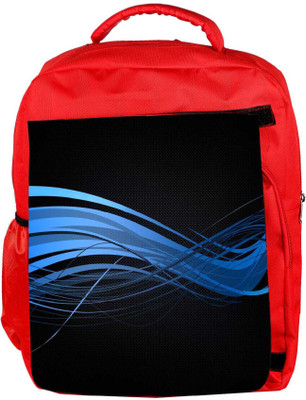 

Snoogg Eco Friendly Canvas Abstract Blue Design Designer Backpack Rucksack School Travel Unisex Casual Canvas Bag Bookbag Satchel 5 L Backpack(Red)