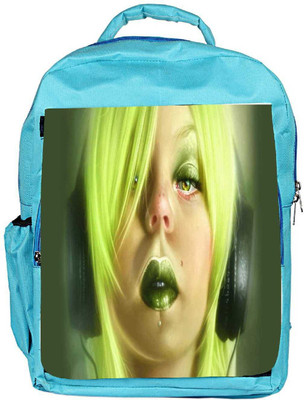 

Snoogg Eco Friendly Canvas Pierced Girl Listening 2680 Backpack Rucksack School Travel Unisex Casual Canvas Bag Bookbag Satchel 5 L Backpack(Blue)