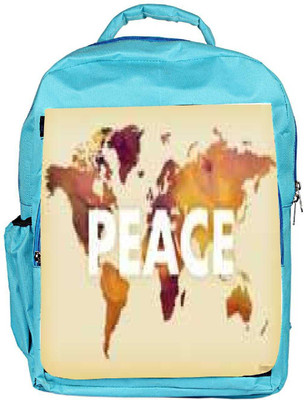 

Snoogg Eco Friendly Canvas Peace Designer Backpack Rucksack School Travel Unisex Casual Canvas Bag Bookbag Satchel 5 L Backpack(Blue)