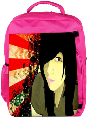 

Snoogg Eco Friendly Canvas Fan Art Chic Backpack Rucksack School Travel Unisex Casual Canvas Bag Bookbag Satchel 5 L Backpack(Pink)
