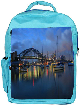 

Snoogg Eco Friendly Canvas Colorful Night Designer Backpack Rucksack School Travel Unisex Casual Canvas Bag Bookbag Satchel 5 L Backpack(Blue)