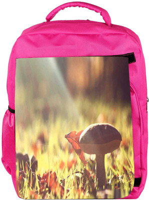 

Snoogg Eco Friendly Canvas Sunlight Mushroom Designer Backpack Rucksack School Travel Unisex Casual Canvas Bag Bookbag Satchel 5 L Backpack(Pink)