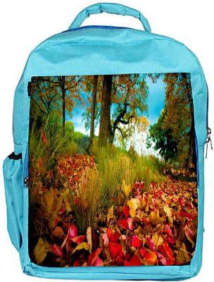 

Snoogg Eco Friendly Canvas Dry Leaves On Ground Designer Backpack Rucksack School Travel Unisex Casual Canvas Bag Bookbag Satchel 5 L Backpack(Blue)