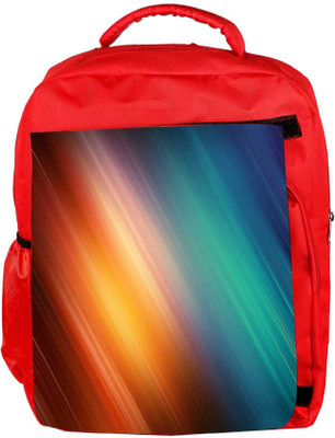 

Snoogg Eco Friendly Canvas Abstract Rays Of Color Designer Backpack Rucksack School Travel Unisex Casual Canvas Bag Bookbag Satchel 5 L Backpack(Red)