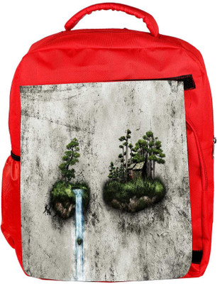 

Snoogg Eco Friendly Canvas Water Pouring Designer Backpack Rucksack School Travel Unisex Casual Canvas Bag Bookbag Satchel 5 L Backpack(Red)
