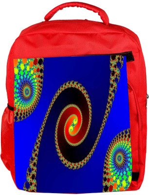 

Snoogg Eco Friendly Canvas Diwali Rangoli Designer Backpack Rucksack School Travel Unisex Casual Canvas Bag Bookbag Satchel 5 L Backpack(Red)