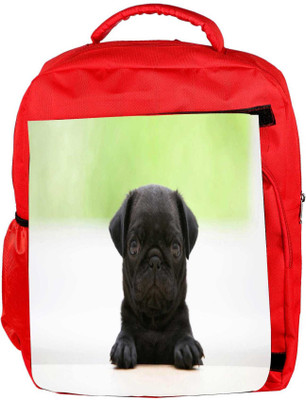 

Snoogg Eco Friendly Canvas Black Puppy Designer Backpack Rucksack School Travel Unisex Casual Canvas Bag Bookbag Satchel 5 L Backpack(Red)