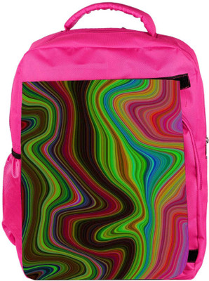 

Snoogg Eco Friendly Canvas Lava Movement 2396 Backpack Rucksack School Travel Unisex Casual Canvas Bag Bookbag Satchel 5 L Backpack(Pink)