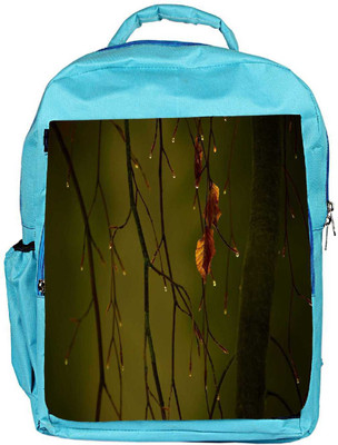 

Snoogg Eco Friendly Canvas Dew Drops In Trees Designer Backpack Rucksack School Travel Unisex Casual Canvas Bag Bookbag Satchel 5 L Backpack(Blue)