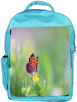 

Snoogg Eco Friendly Canvas Buterfly In Small Flower Designer Backpack Rucksack School Travel Unisex Casual Canvas Bag Bookbag Satchel 5 L Backpack(Blue)