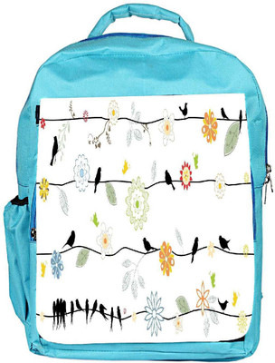 

Snoogg Eco Friendly Canvas Multiple Crows Designer Backpack Rucksack School Travel Unisex Casual Canvas Bag Bookbag Satchel 5 L Backpack(Blue)