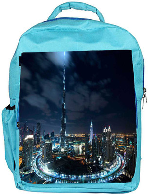 

Snoogg Eco Friendly Canvas Winter In Dubai Designer Backpack Rucksack School Travel Unisex Casual Canvas Bag Bookbag Satchel 5 L Backpack(Blue)