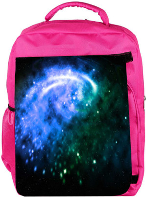 

Snoogg Eco Friendly Canvas Blue Galaxy Background Backpack Rucksack School Travel Unisex Casual Canvas Bag Bookbag Satchel 5 L Backpack(Pink)
