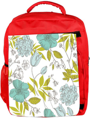 

Snoogg Eco Friendly Canvas Colorful Leaves Designer Backpack Rucksack School Travel Unisex Casual Canvas Bag Bookbag Satchel 5 L Backpack(Red)
