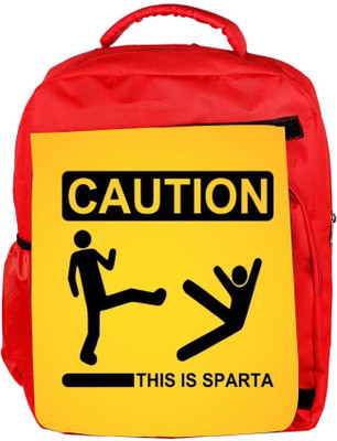 

Snoogg Eco Friendly Canvas This Is Sparta Funny Backpack Rucksack School Travel Unisex Casual Canvas Bag Bookbag Satchel 5 L Backpack(Red)