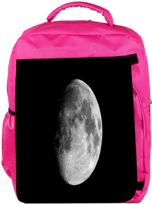 

Snoogg Eco Friendly Canvas Abstract Grey Moon Designer Backpack Rucksack School Travel Unisex Casual Canvas Bag Bookbag Satchel 5 L Backpack(Pink)
