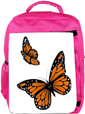 

Snoogg Eco Friendly Canvas Monarch Butterfly Backpack Rucksack School Travel Unisex Casual Canvas Bag Bookbag Satchel 5 L Backpack(Pink)