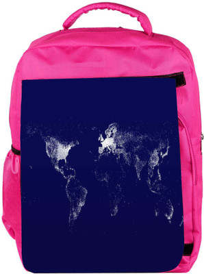 

Snoogg Eco Friendly Canvas Grey Light Map Designer Backpack Rucksack School Travel Unisex Casual Canvas Bag Bookbag Satchel 5 L Backpack(Pink)