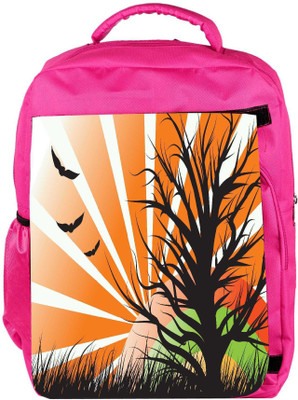 

Snoogg Eco Friendly Canvas Abstract Illustration Backpack Rucksack School Travel Unisex Casual Canvas Bag Bookbag Satchel 5 L Backpack(Pink)