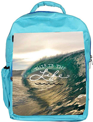 

Snoogg Eco Friendly Canvas Beach Wave Life Backpack Rucksack School Travel Unisex Casual Canvas Bag Bookbag Satchel 5 L Backpack(Blue)