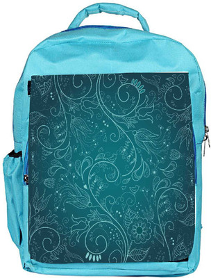 

Snoogg Eco Friendly Canvas Floral Hand Drawn Background Backpack Rucksack School Travel Unisex Casual Canvas Bag Bookbag Satchel 5 L Backpack(Blue)