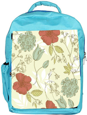 

Snoogg Eco Friendly Canvas Red Flower Pattern Designer Backpack Rucksack School Travel Unisex Casual Canvas Bag Bookbag Satchel 5 L Backpack(Blue)