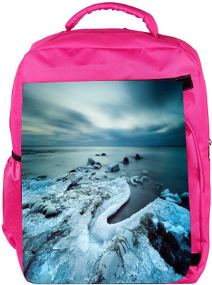 

Snoogg Eco Friendly Canvas Cool Ice Designer Backpack Rucksack School Travel Unisex Casual Canvas Bag Bookbag Satchel 5 L Backpack(Pink)