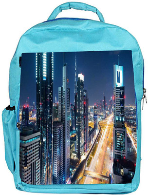 

Snoogg Eco Friendly Canvas Whole City View Designer Backpack Rucksack School Travel Unisex Casual Canvas Bag Bookbag Satchel 5 L Backpack(Blue)