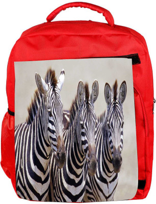 

Snoogg Eco Friendly Canvas Three Pair Of Zebra Designer Backpack Rucksack School Travel Unisex Casual Canvas Bag Bookbag Satchel 5 L Backpack(Red)
