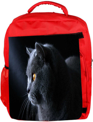 

Snoogg Eco Friendly Canvas British Shorthair Cat Animal Designer Backpack Rucksack School Travel Unisex Casual Canvas Bag Bookbag Satchel 5 L Backpack(Red)