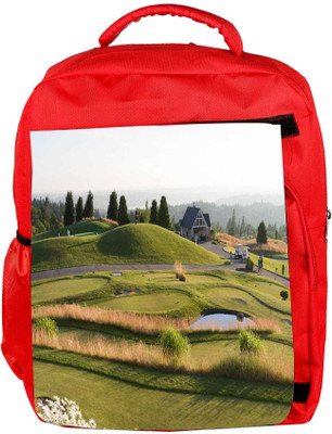 

Snoogg Eco Friendly Canvas Golf Park Designer Backpack Rucksack School Travel Unisex Casual Canvas Bag Bookbag Satchel 5 L Backpack(Red)