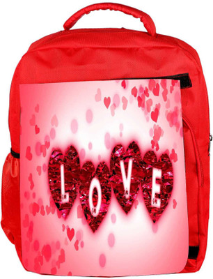 

Snoogg Eco Friendly Canvas Love Designer Backpack Rucksack School Travel Unisex Casual Canvas Bag Bookbag Satchel 5 L Backpack(Red)