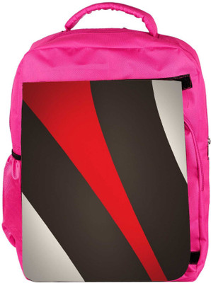 

Snoogg Eco Friendly Canvas Red And Brown Stripes Designer Backpack Rucksack School Travel Unisex Casual Canvas Bag Bookbag Satchel 5 L Backpack(Pink)