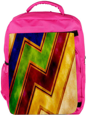 

Snoogg Eco Friendly Canvas Waves Yellow Backpack Rucksack School Travel Unisex Casual Canvas Bag Bookbag Satchel 5 L Backpack(Pink)