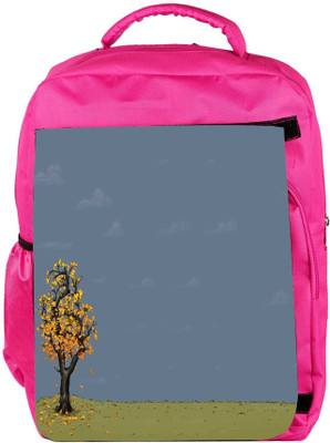 

Snoogg Eco Friendly Canvas Yellow Tree Designer Backpack Rucksack School Travel Unisex Casual Canvas Bag Bookbag Satchel 5 L Backpack(Pink)