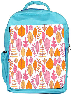 

Snoogg Eco Friendly Canvas Colorful Leaves Designer Backpack Rucksack School Travel Unisex Casual Canvas Bag Bookbag Satchel 5 L Backpack(Blue)