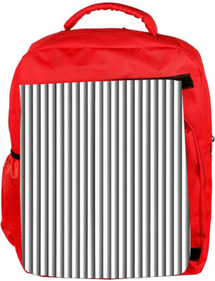 

Snoogg Eco Friendly Canvas Grey Vertical Lines Abstract Designer Backpack Rucksack School Travel Unisex Casual Canvas Bag Bookbag Satchel 5 L Backpack(Red)