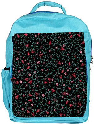 

Snoogg Eco Friendly Canvas Colorful Flowers Designer Backpack Rucksack School Travel Unisex Casual Canvas Bag Bookbag Satchel 5 L Backpack(Blue)