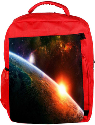 

Snoogg Eco Friendly Canvas A New Dawn By Burning Liquid Designer Backpack Rucksack School Travel Unisex Casual Canvas Bag Bookbag Satchel 5 L Backpack(Red)