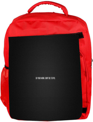 

Snoogg Eco Friendly Canvas Do Your Work Designer Backpack Rucksack School Travel Unisex Casual Canvas Bag Bookbag Satchel 5 L Backpack(Red)