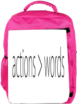 

Snoogg Eco Friendly Canvas Actions > Words Backpack Rucksack School Travel Unisex Casual Canvas Bag Bookbag Satchel 5 L Backpack(Pink)