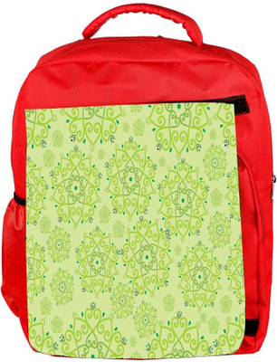 

Snoogg Eco Friendly Canvas Green Pattern Designer Backpack Rucksack School Travel Unisex Casual Canvas Bag Bookbag Satchel 5 L Backpack(Red)