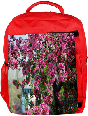 

Snoogg Eco Friendly Canvas Bunch Of Flowers Designer Backpack Rucksack School Travel Unisex Casual Canvas Bag Bookbag Satchel 5 L Backpack(Red)