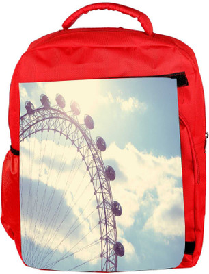 

Snoogg Eco Friendly Canvas Vintage Amusement Park Designer Backpack Rucksack School Travel Unisex Casual Canvas Bag Bookbag Satchel 5 L Backpack(Red)