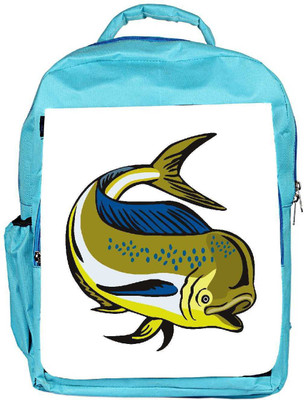 

Snoogg Eco Friendly Canvas Dorado Dolphin Fish Mahi Mahi Jumping Backpack Rucksack School Travel Unisex Casual Canvas Bag Bookbag Satchel 5 L Backpack(Blue)