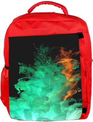 

Snoogg Eco Friendly Canvas Red Green Smoke Designer Backpack Rucksack School Travel Unisex Casual Canvas Bag Bookbag Satchel 5 L Backpack(Red)
