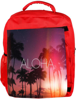 

Snoogg Eco Friendly Canvas Aloha Backpack Rucksack School Travel Unisex Casual Canvas Bag Bookbag Satchel 5 L Backpack(Red)